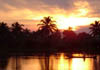 Sunrise on backwaters.
