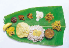 Traditional Kerala lunch served on board.