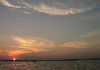 Sun setting on the backwaters - a usual scene from houseboat.