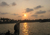 Sunset from a houseboat.